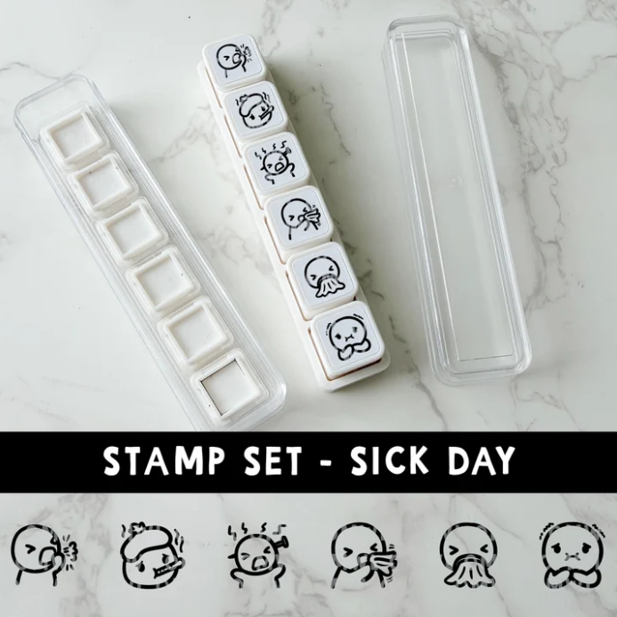 *PREORDER 6-IN-1 Punch Stamp - Sick Day