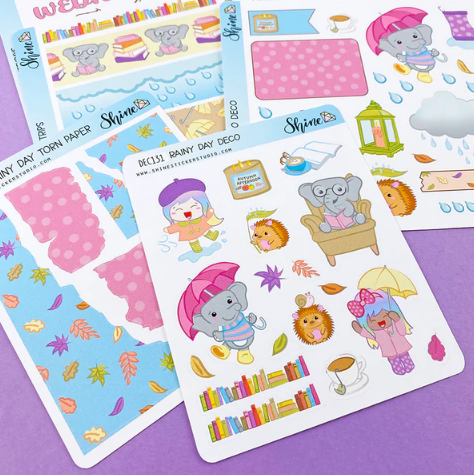 Shine Sticker Studio - Rainy Day | August 2025 Subscription