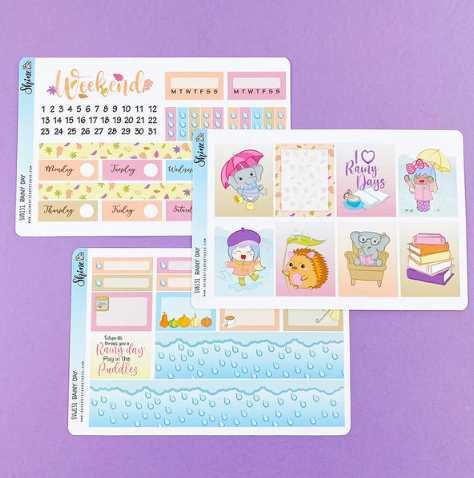 Shine Sticker Studio - Rainy Day | August 2025 Subscription