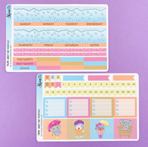 Shine Sticker Studio - Rainy Day | August 2025 Subscription