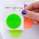Small Neon Transparent Sticky Circles