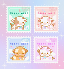 Star Cow Stamp Mail | Sticker Sheet