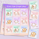Star Cow Stamp Mail | Sticker Sheet