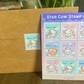 Star Cow Stamp Mail | Sticker Sheet