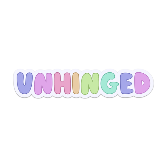 Unhinged Vinyl Sticker
