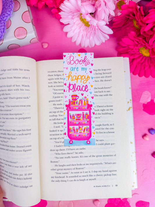 Books are my Happy Place TBR Cart | Bookmark