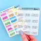 Abbreviated Bubble Letter Monthly Tab | Sticker Sheet