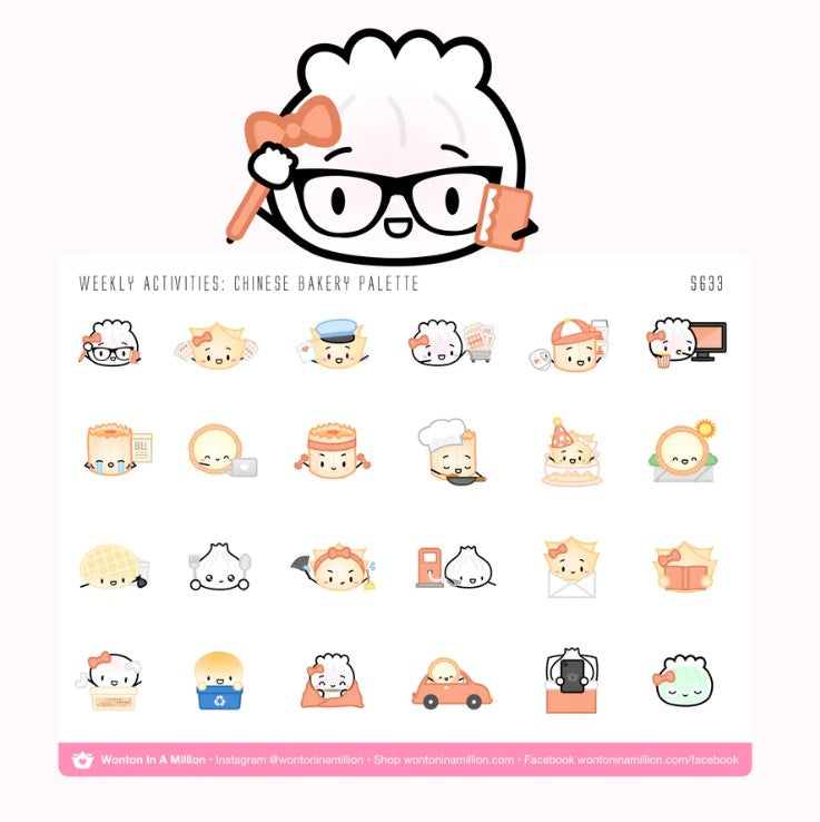Weekly Activities: Chinese Bakery Palette | Sticker Sheet