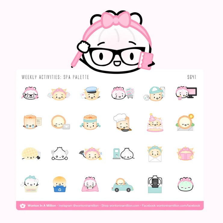 Weekly Activities: Spa Palette | Sticker Sheet