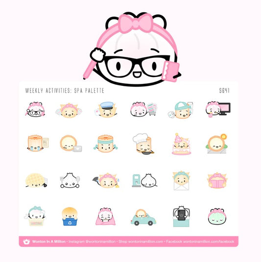 Weekly Activities: Spa Palette | Sticker Sheet