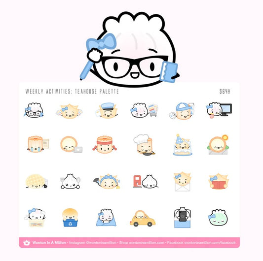 Weekly Activities - High Teahouse Palette | Sticker Sheet