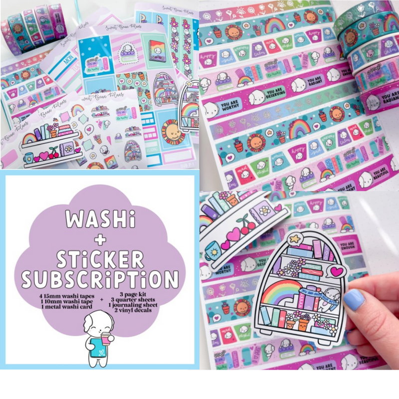 *PREORDER* Sweet Bean Plans | December 2024 WASHI & STICKER Subscription