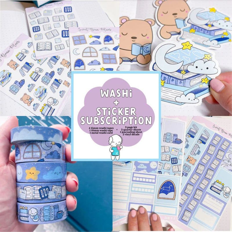 *PRESALE* Sweet Bean Plans | November 2024 WASHI & STICKER Subscription