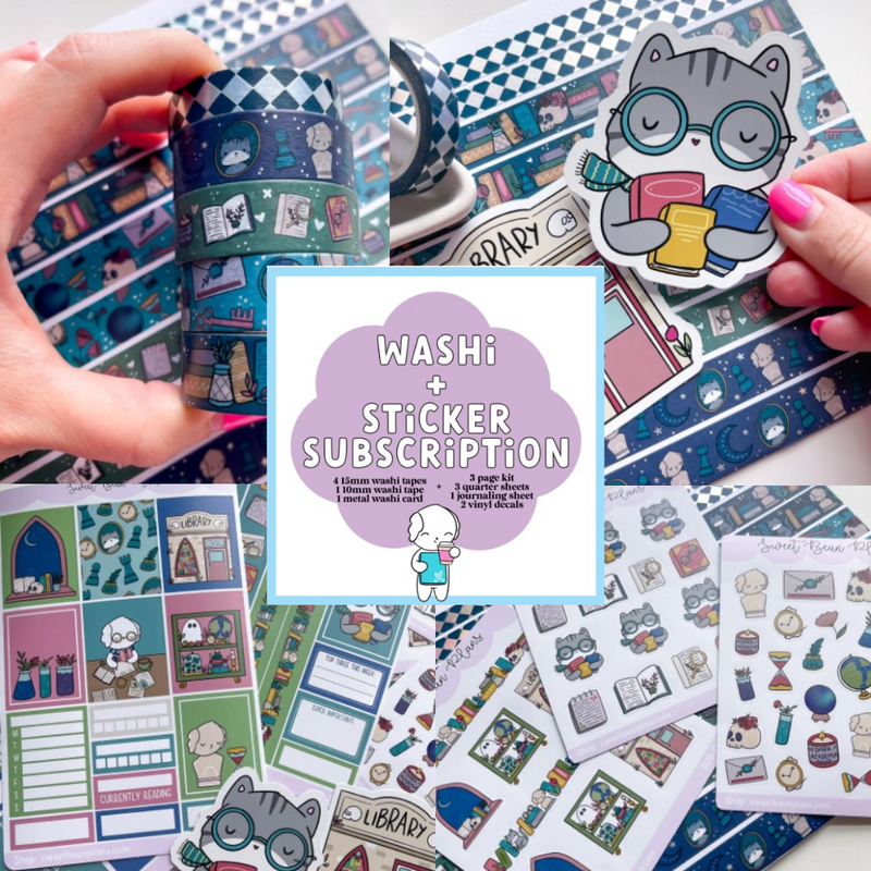 *PREORDER* Sweet Bean Plans | October 2024 WASHI & STICKER Subscription