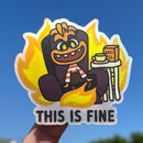 This is Fine Anxiety | Natte Holographic Sticker