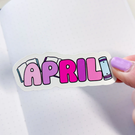 April Bookish | Vinyl Sticker