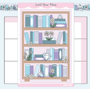 April Bookshelf | Large Sticker