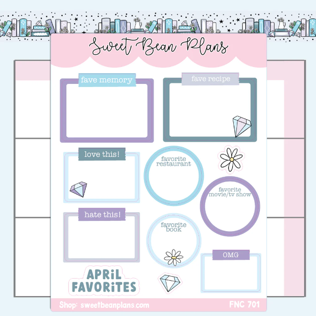 April Faves | Sticker Sheet
