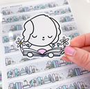 April Reading Bean | Vinyl Sticker
