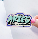 I'm An Aries | Vinyl Sticker