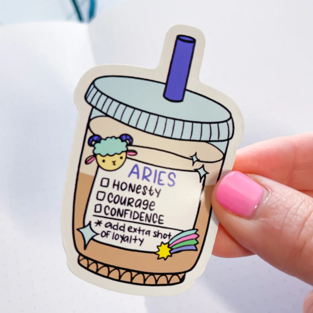 Aries Coffee Order | Vinyl Sticker