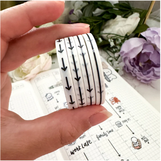 Perforated Arrows - Long 24mm | Washi