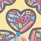 Arts and Crafts Heart | Vinyl Sticker