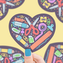 Arts and Crafts Heart | Vinyl Sticker