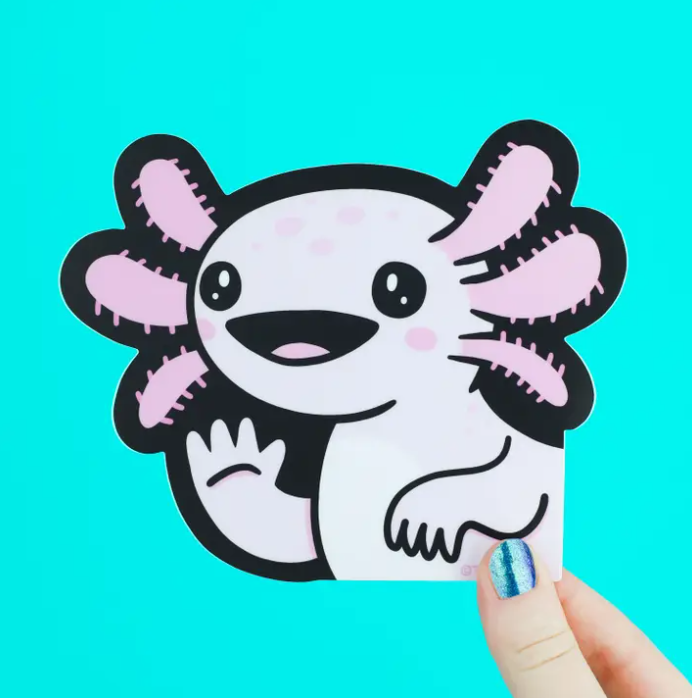 Axolotl Waving | Car Sticker