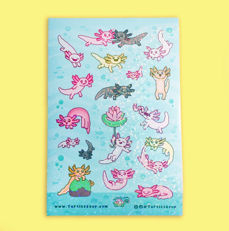 Axolotl | Vinyl Sticker Sheet