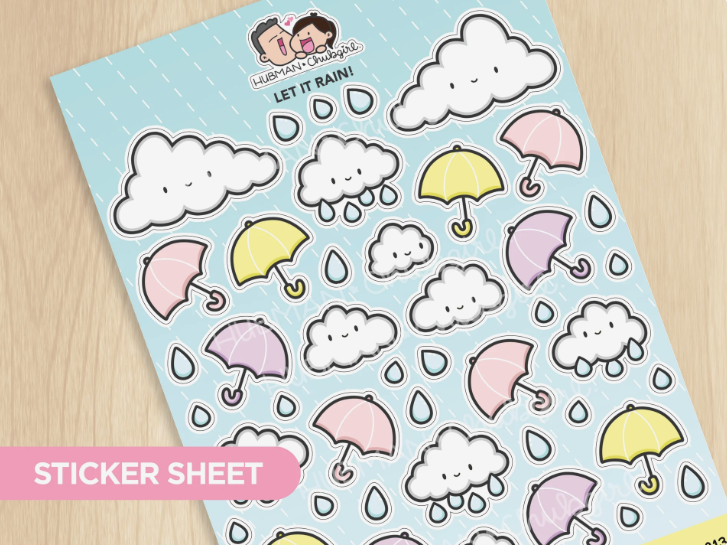 Let It Rain | Big Sticker Sheet