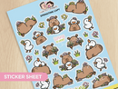 Springtime Capy | Big Sticker Sheet
