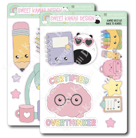 Kawaii - Back to School | Jumbo Deco Stickers