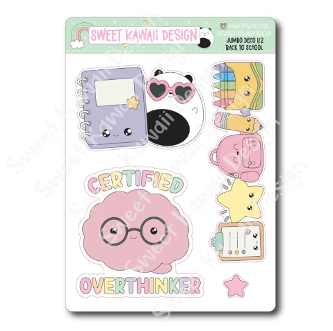 Kawaii - Back to School | Jumbo Deco Stickers