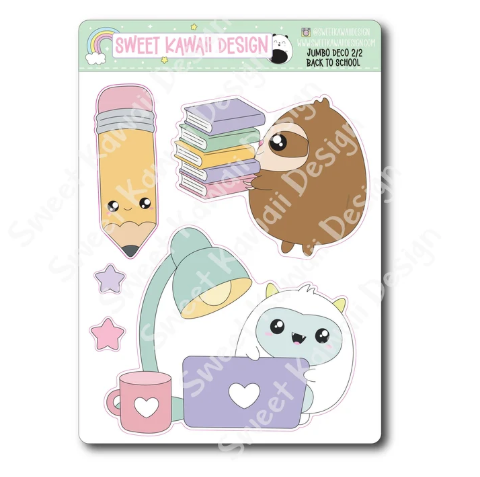 Kawaii - Back to School | Jumbo Deco Stickers