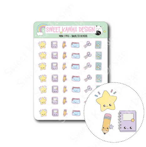 Kawaii Back To School | Sticker Sheet