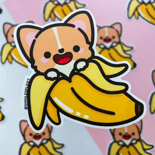 Banana Corgi | Sticker
