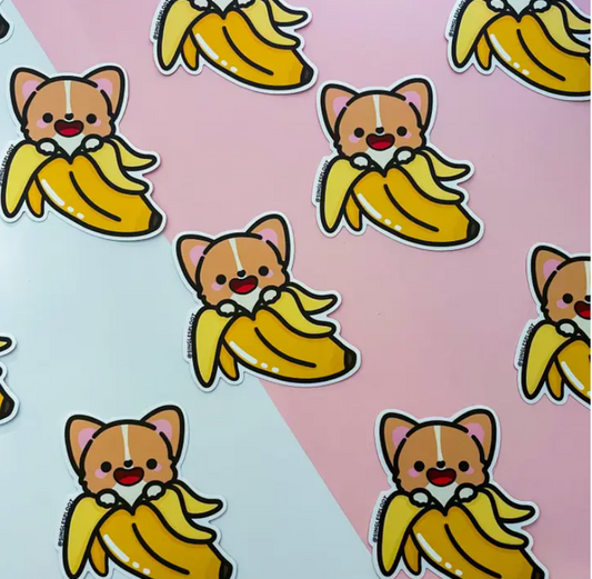 Banana Corgi | Sticker