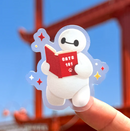 Reading Baymax | Transparent Sticker