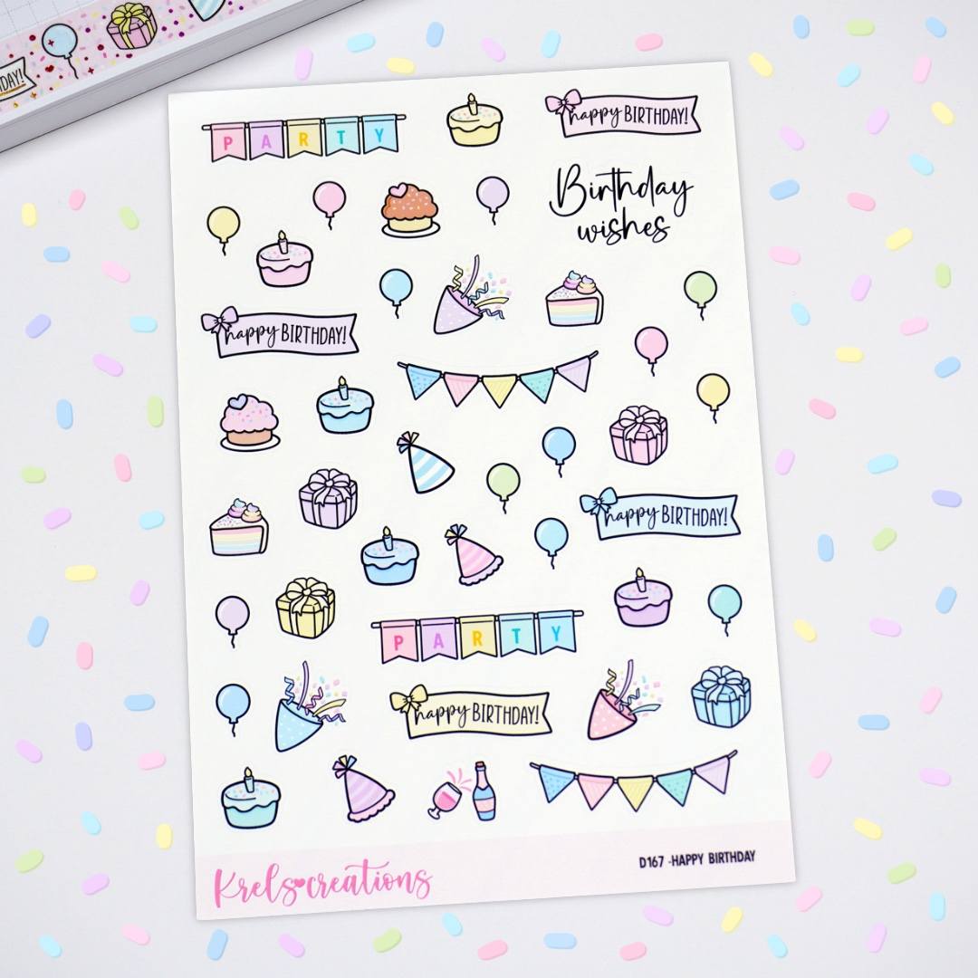 Happy Birthday | Sticker Sheet