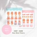 Mini Deco: Bear Bear Fitness & Exercise | Sticker Sheet