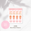 Mini Deco: Bear Bear Fitness & Exercise | Sticker Sheet