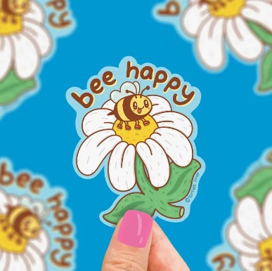 Bee Happy | Vinyl Sticker