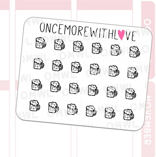 Mini Icons - Beer Mug | Sticker Sheet