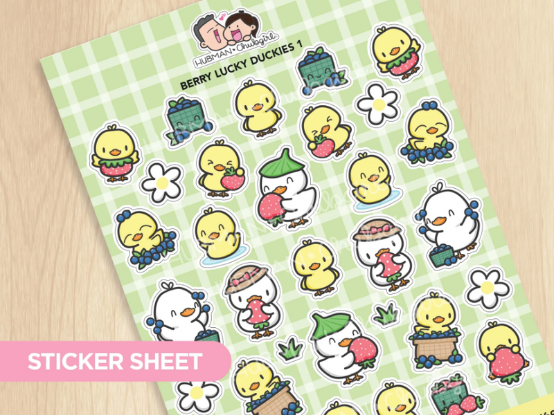 Berry Lucky Duckies 1 | Sticker Sheet