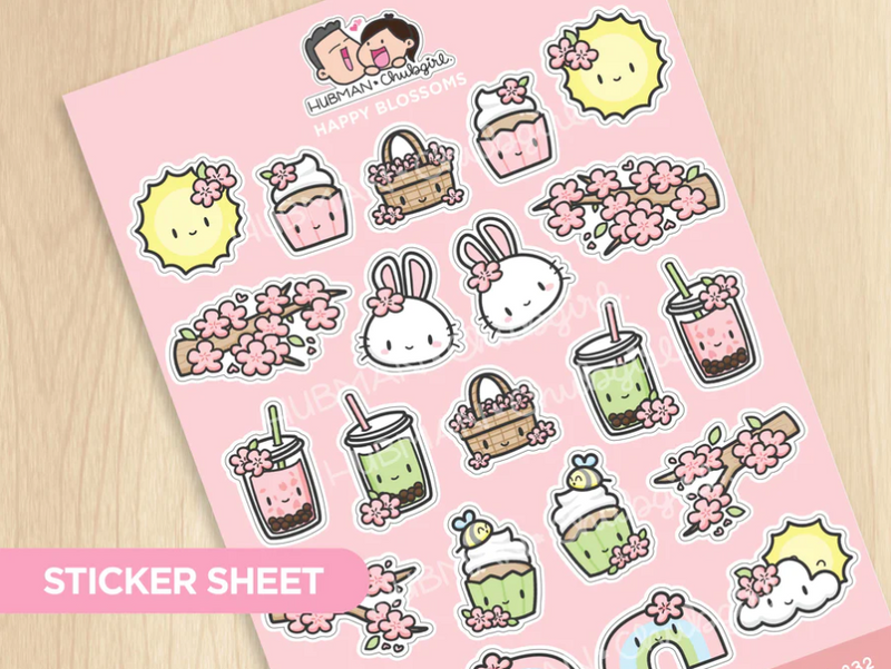 Happy Blossoms | Big Sticker Sheet