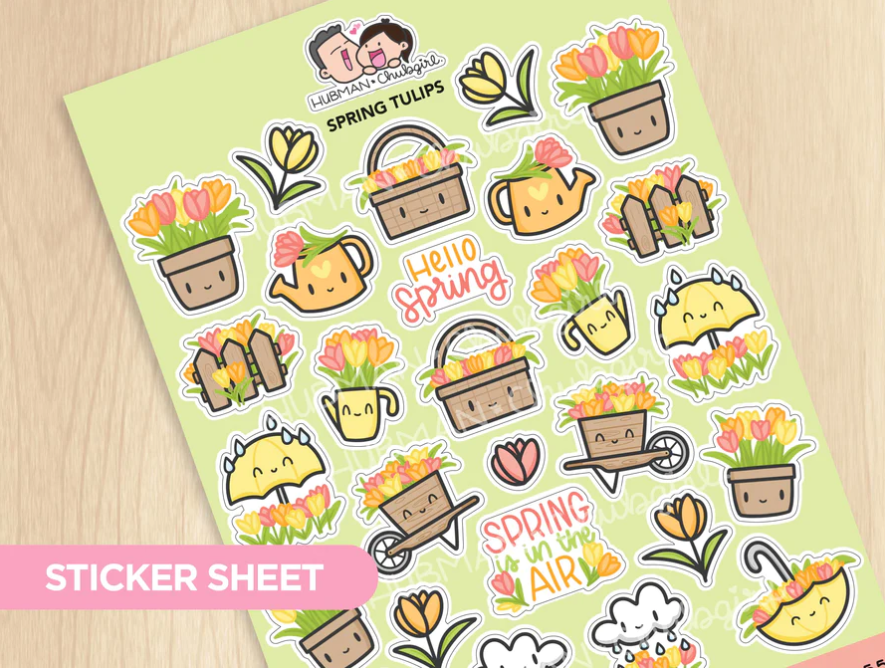 Spring Tulips | Big Sticker Sheet