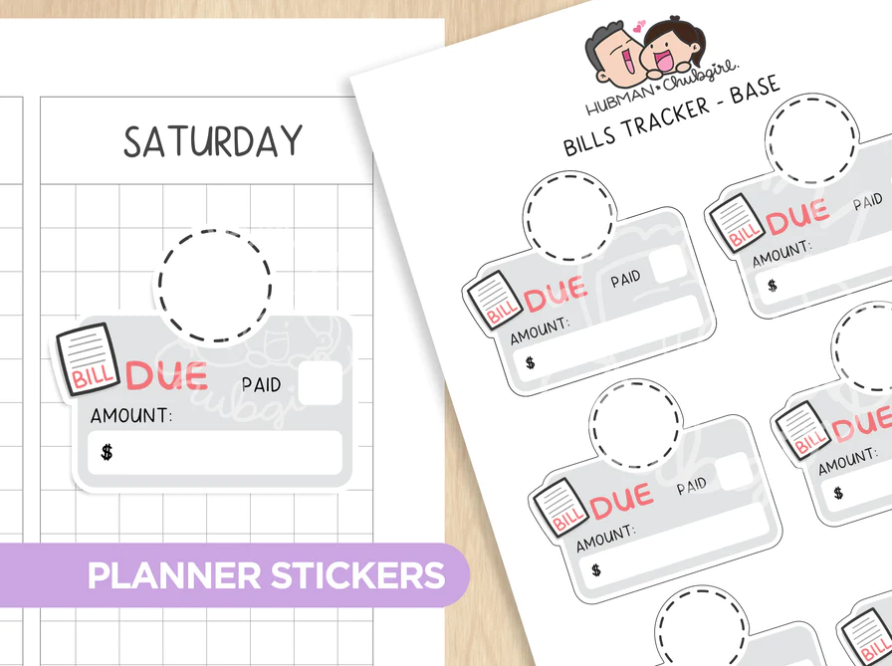 Bills Tracker | Sticker Sheet