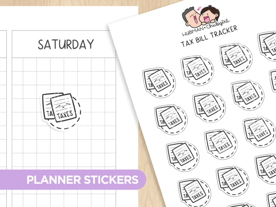 Bills Tracker Planner Sticker Set