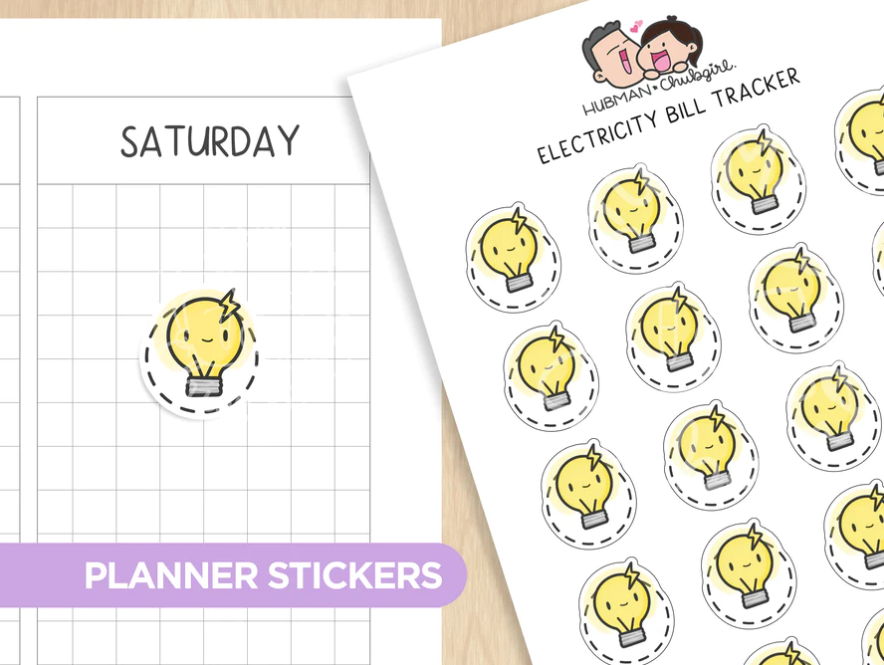 Bills Tracker Planner Sticker Set